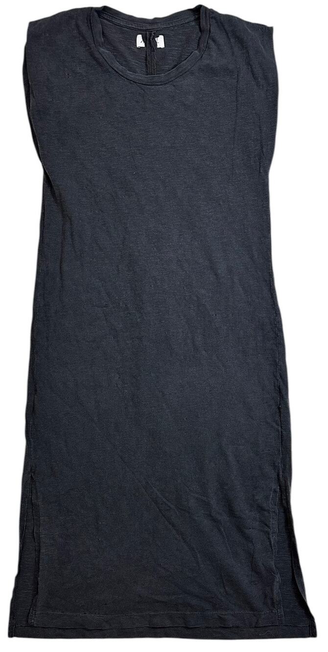 Rowan Women's Georgia Slub Muscle Long Tank Dress in Faded Black